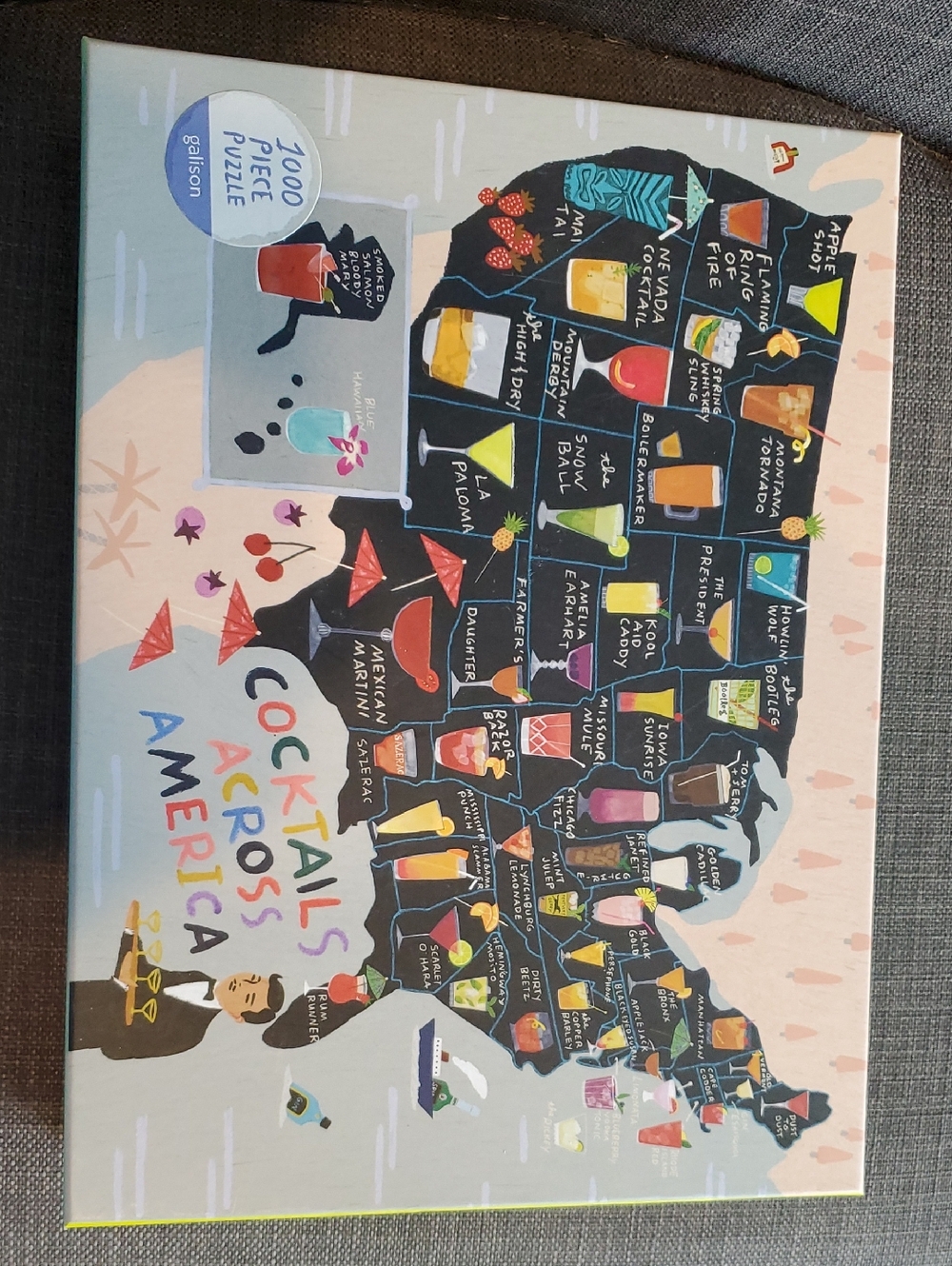 COCKTAILS ACROSS AMERICA - 1000-PIECE PUZZLE  NWOT
